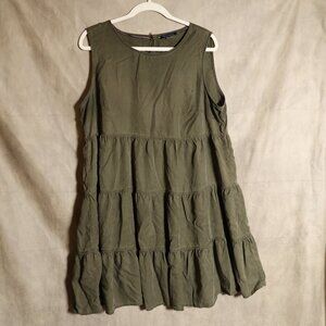 Casual Tommy Hilfiger thyme tiered midi-length sleeveless dress